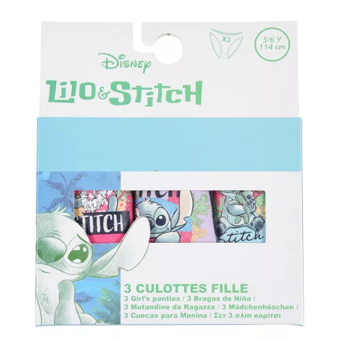 Disney Lilo és Stitch, A csillagkutya Scrump gyerek fehérnemű, bugyi 3 darab/csomag 3 - 8 év / 98 - 128 cm