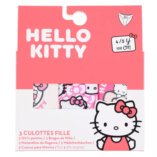 Hello Kitty Bows gyerek fehérnemű, bugyi 3 darab/csomag 3 - 6 év / 98 - 116 cm