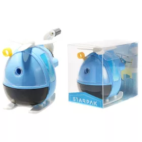 Helikopter Blue hegyező, faragó kézi hajtókarral