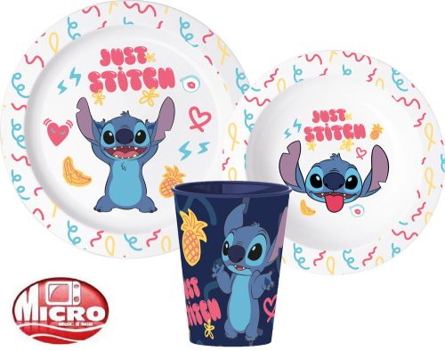 Disney Lilo és Stitch Palms étkészlet, micro műanyag szett, pohárral 260 ml