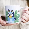 Bluey Leaves porcelán bögre 235 ml (8 oz) Díszdobozban