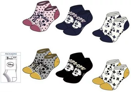 Disney Mickey Ooops női titokzokni 36-41