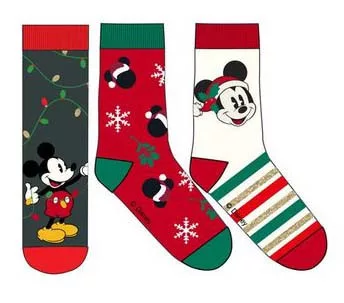 Disney Mickey Santa Hat Karácsonyi férfi zokni 36-44