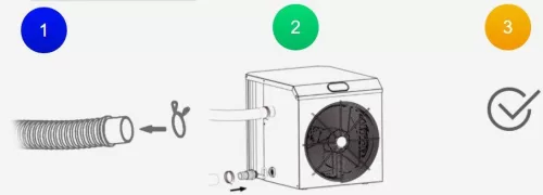 Medence hőszivattyú, Fairland Mini HP SHP03, kompakt, energiatakarékos, R32 hűtőközeg, titán hőcserélő, plug and play, max. 40°C, 3,5 kW