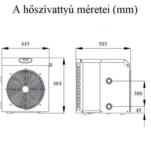 Medence hőszivattyú, Fairland Mini HP SHP05, kompakt, energiatakarékos, R32 hűtőközeg, titán hőcserélő, plug and play, max. 40°C, 5,8 kW