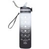 Motivációs sport kulacs 1000 ml, fehér/fekete