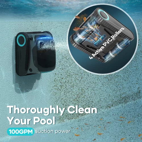 Aiper Scuba S1 Pro akkumulátoros medencetisztító robot, 200 m2, 420 l/perc, szűrőkosár: 5 l