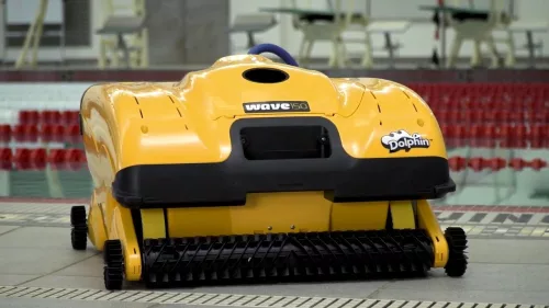Medencetisztító robot, Dolphin Wave 150, padlótisztítás, MMI vezérlés, finom és ultrafinom szűrőrendszer, 4/5/6 órás ciklusidő, nagy teljesítményű közületi kivitel, Caddy tartozék