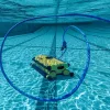 Medencetisztító robot, Dolphin Wave 300XL, padlótisztítás, MMI vezérlés, háromszintű zsákos szűrőrendszer, 1–8 órás ciklusidő, nagy teljesítményű közületi kivitel, Caddy tartozékkal