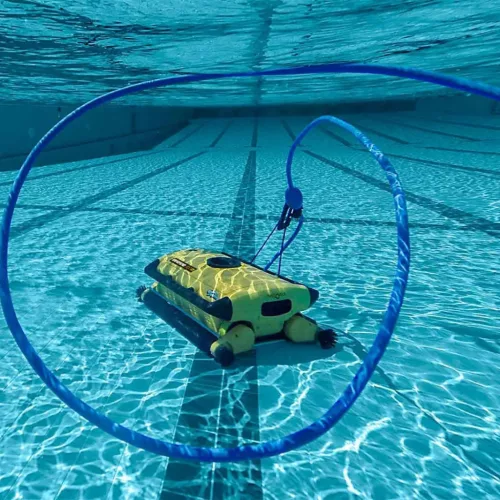 Medencetisztító robot, Dolphin Wave 300XL, padlótisztítás, MMI vezérlés, háromszintű zsákos szűrőrendszer, 1–8 órás ciklusidő, nagy teljesítményű közületi kivitel, Caddy tartozékkal