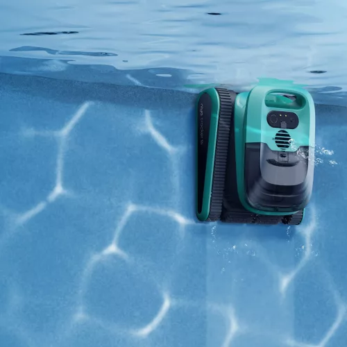Medencetisztító robot, Niya Tracker 55 EU, fekete, akkumulátoros, vezeték nélküli, automata, padló és fal tisztítás, vízvonal tisztítás