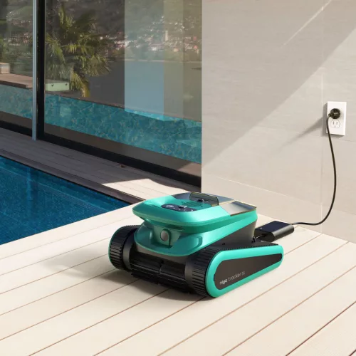 Medencetisztító robot, Niya Tracker 55 EU, fekete, akkumulátoros, vezeték nélküli, automata, padló és fal tisztítás, vízvonal tisztítás