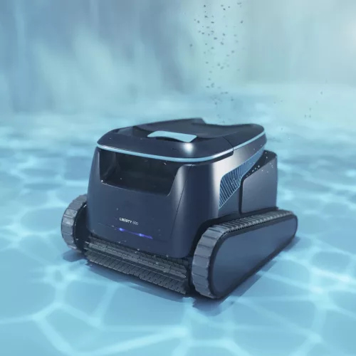 Medencetisztító robot, Dolphin Liberty 600 EU Dark, fekete, akkumulátoros, vezeték nélküli, automata, padló és fal tisztítás, vízvonal tisztítás