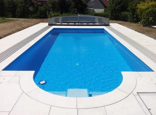 Medence belső fólia, Ibiza, kék, 3,20 x 5,25 x 1,20 m, UV álló, 0,80 mm, ovális medencéhez