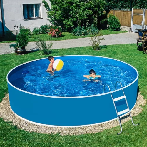 Medence belső fólia, Azuro Lagoon, kék, 4,6 x 0,9 m, UV álló, 0,50 mm, kör alakú fémpalástos medencéhez
