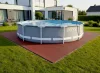 Gumilap medence alá, Poolx Safety, 100×100×3 cm, 31kg/m2, vörös, csúszáscsökkentő, ütéscsillapító, időjárásálló, esésvédő, kertbe, játszótérre