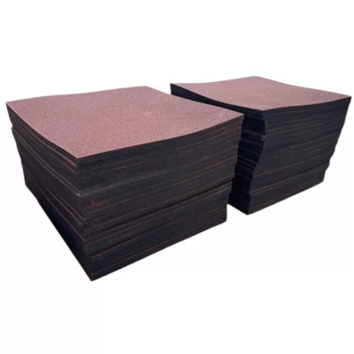 Gumilap medence alá, Poolx Safety, 100×100×3 cm, 31kg/m2, vörös, csúszáscsökkentő, ütéscsillapító, időjárásálló, esésvédő, kertbe, játszótérre