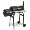 Barbecue kerti grillsütő és smoker, faszenes, 2in1