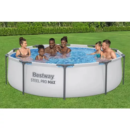 BESTWAY Steel Pro Max csővázas medence szett, 305 x 76 cm, papírszűrős, vízkapacitás 4678 l (56408)
