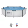 BESTWAY Steel Pro Max csővázas medence szett, 305 x 76 cm, papírszűrős, vízkapacitás 4678 l (56408)