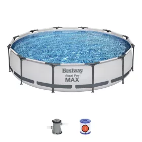   BESTWAY Steel Pro Max csővázas medence szett, 366 x 76 cm, papírszűrős, vízkapacitás 6473 l (56416)
