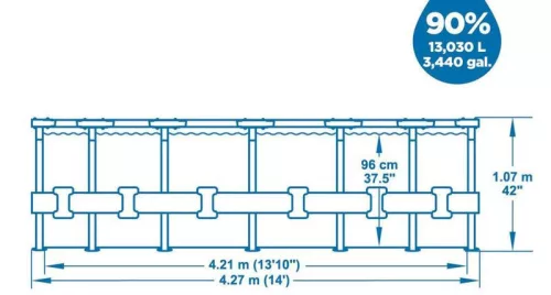 BESTWAY Steel Pro MAX Set medence 427cm x 107cm (56950)