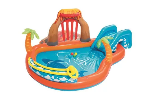 BESTWAY, 53069, Lava Lagoon, felfújható gyermekmedence, 2,65 x 2,65 x 1,04 m