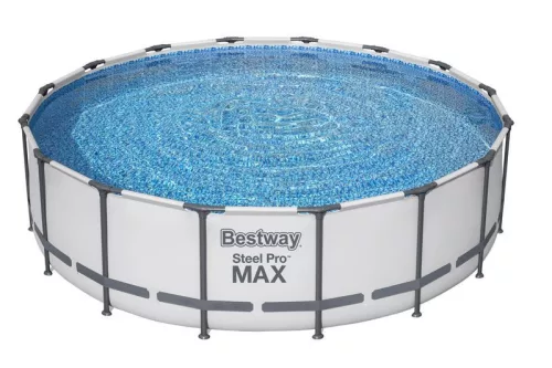 BESTWAY Steel Pro Max csővázas medence szett, 488 x 122 cm, papírszűrős, létrával, takaróponyvával (5612Z)