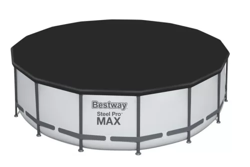 BESTWAY Steel Pro Max csővázas medence szett, 488 x 122 cm, papírszűrős, létrával, takaróponyvával (5612Z)