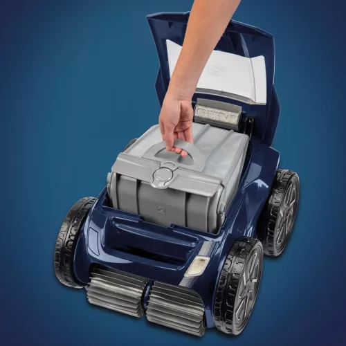 Medencetisztító robot, Zodiac Alpha iQ RA 6800 iQ, 15 x 7 m medencéhez, padló-, fal- és vízvonaltisztítás, Wi-Fi vezérlés, ciklonos szívórendszer, 4 kerék meghajtás, szállítókocsival