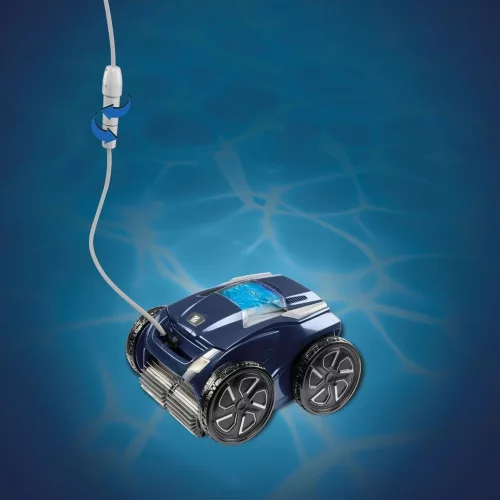 Medencetisztító robot, Zodiac Alpha iQ RA 6800 iQ, 15 x 7 m medencéhez, padló-, fal- és vízvonaltisztítás, Wi-Fi vezérlés, ciklonos szívórendszer, 4 kerék meghajtás, szállítókocsival