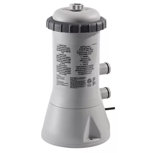 Papírszűrős vízforgató szivattyú, INTEX Krystal Clear C1000, 3,8 m³/óra, 99 W, szürke, szerviz dobozos, IPX7 védettség (11470)