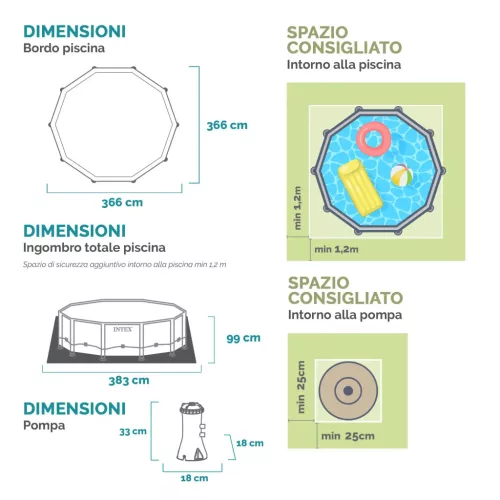 INTEX MetalPrism Set medence 366 x 99 cm (26716)