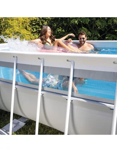 INTEX MetalPrism Set Vision négyszögletű medence 400 x 200 x 120 cm (26770)