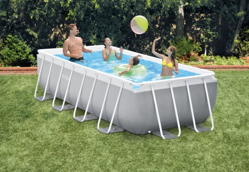 INTEX MetalPrism Set négyszögletű medence 488 x 244 x 107 cm (26792)