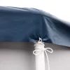Kerek medencetakaró, Intex Deluxe négyévszakos, csővázas medencéhez, 457 cm átmérő, sötétkék, UV-álló háromrétegű anyag, 20 cm-es túlnyúlással, köteles rögzítéssel (28083)
