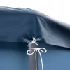 Kerek medencetakaró, Intex Deluxe négyévszakos, csővázas medencéhez, 610 cm átmérő, sötétkék, UV-álló háromrétegű anyag, 20 cm-es túlnyúlással, köteles rögzítéssel (28088)