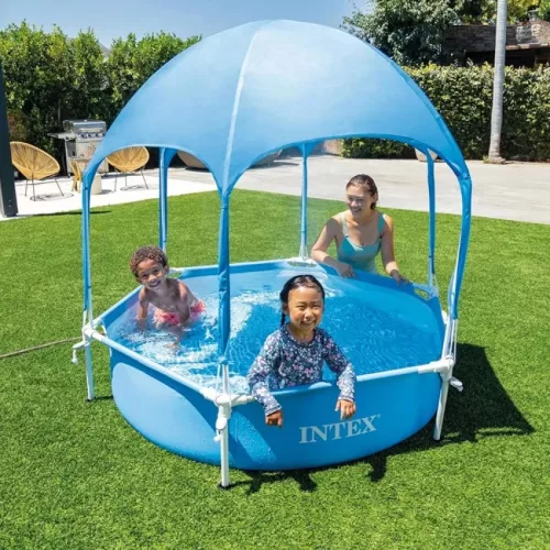 INTEX Metal Frame Canopy medence 183 x 38 cm, kék (28209)