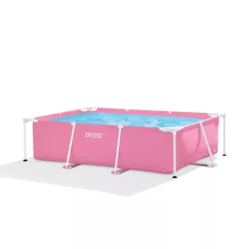 INTEX Metal medence 220 x 150 x 60 cm, rózsaszín (28266)