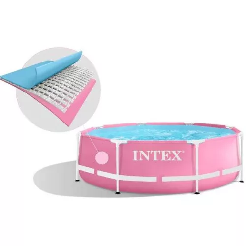 INTEX Metal medence 244 x 76 cm, rózsaszín (28290)