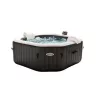 INTEX PureSPA Onyx Black Octagon jacuzzi, sóbontó készülékkel, 4 személyes, D201 x 71 cm, fekete / fehér (28458)