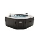 INTEX PureSPA Onyx Black Octagon jacuzzi, sóbontó készülékkel, 4 személyes, D201 x 71 cm, fekete / fehér (28458)