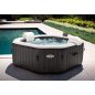 INTEX PureSPA Onyx Black Octagon jacuzzi, sóbontó készülékkel, 4 személyes, D201 x 71 cm, fekete / fehér (28458)
