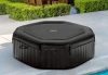 INTEX PureSPA Onyx Black Octagon jacuzzi, sóbontó készülékkel, 4 személyes, D201 x 71 cm, fekete / fehér (28458)