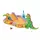 Felfújható vízi játék, Intex Dino Park, 201 × 157 × 69 cm, zöld, dinoszaurusz mintás, csúszdával, labdákkal, locsolótömlőre csatlakoztatható zuhannyal (56139)