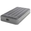 Felfújható vendégágy, Intex Twin Prestige középmagas matrac, 99 x 191 x 30 cm, szürke, egyszemélyes, szálas belső szerkezettel, puha felülettel, beépített USB-s elektromos pumpával (64112)