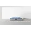 Felfújható vendégágy, Intex Queen Dura-Beam középmagas komfort matrac, 152 x 203 x 36 cm, világoskék, kétszemélyes, szálas belső szerkezettel, puha felülettel, beépített USB-s elektromos pumpával (64159)