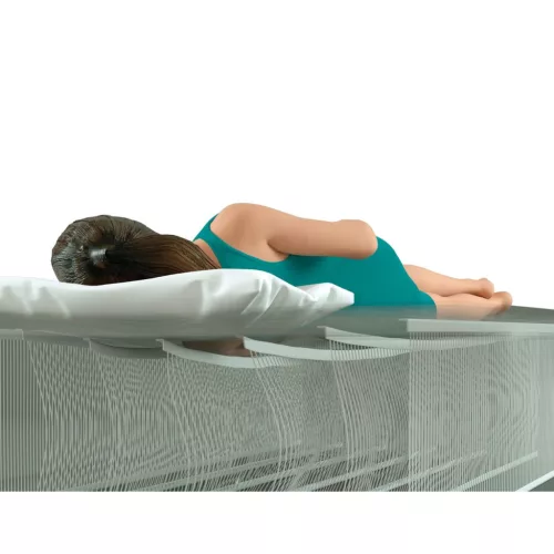 INTEX Classic Downy felfújható matrac, 152 x 203 x 25 cm, kék, plüss felső rész, 2in1 szelep, Wave Beam belső szerkezet (64759)