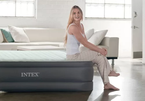INTEX PremAire felfújható luxus vendégágy, 153 x 203 x 46cm (64906)