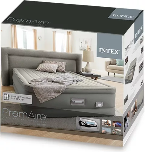 INTEX PremAire II felfújható luxus vendégágy, 152 x 203 x 46cm (64926)